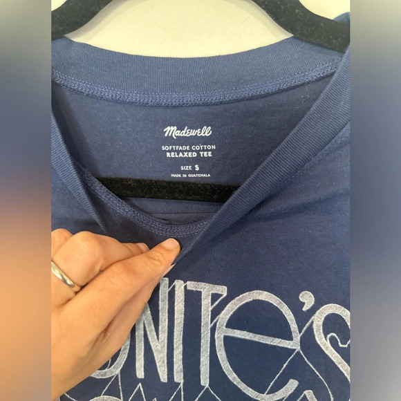 Madewell Tonite's The Nite Softfade Cotton Crewneck Relaxed Tee size Small 1041 - Picture 5 of 9